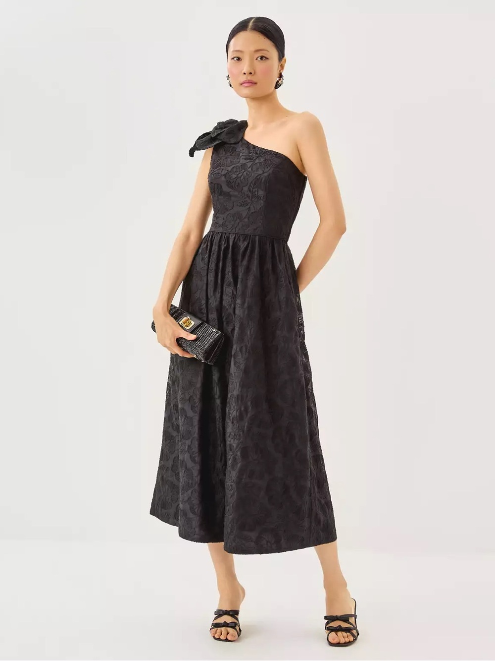 $318 NWT Lilly Pulitzer Lynsi One-Shoulder Midi Dress